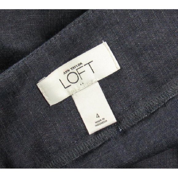 SALE!  Linen Buttons Gray Short Mini Skirt - Picture 4 of 4